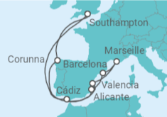 The Spanish Coast Cruise itinerary  - PO Cruises