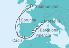 Spain, France Cruise itinerary  - PO Cruises