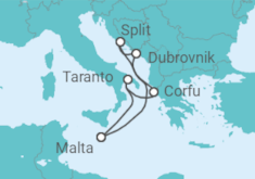Croatia, Greece & Italy Fly-Cruise Cruise itinerary  - PO Cruises