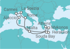 Italy, France, Malta, Greece Cruise itinerary  - PO Cruises