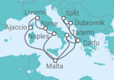 France, Italy, Malta, Croatia, Greece Cruise itinerary  - PO Cruises