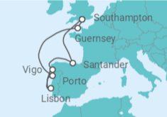 Spain, Portugal, Guernsey Cruise itinerary  - PO Cruises