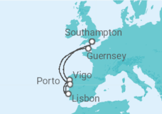 Spain, Portugal, Guernsey Cruise itinerary  - PO Cruises