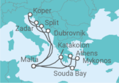 Croatia, Italy, Malta, Greece Cruise itinerary  - PO Cruises