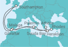 Spain, Italy, Greece, Gibraltar Cruise itinerary  - PO Cruises