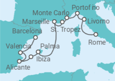 Barcelona to Civitavecchia (Rome) Cruise itinerary  - Oceania Cruises
