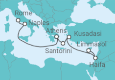 Italy, Greece, Turkey, Israel Cruise itinerary  - MSC Cruises