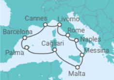 Italy, Malta, Spain, France Cruise itinerary  - Norwegian Cruise Line