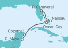 Mexico, US, The Bahamas Cruise itinerary  - MSC Cruises