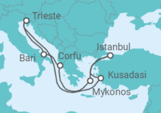 Turkey, Greece, Italy Cruise itinerary  - MSC Cruises