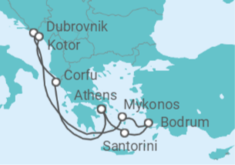 Starry Nights in Greece & Croatia Cruise itinerary  - Virgin Voyages