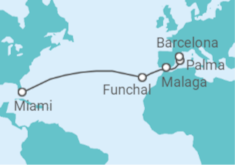 Transatlantic Miami to Med Cruise itinerary  - Virgin Voyages