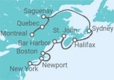 Montreal (Canada) to New York Cruise itinerary  - Regent Seven Seas
