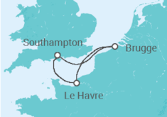 Belgium, France Cruise itinerary  - PO Cruises