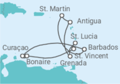 Caribbean Fly-Cruise Cruise itinerary  - PO Cruises