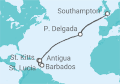 Barbados, Saint Lucia, Antigua And Barbuda, Portugal Cruise itinerary  - PO Cruises