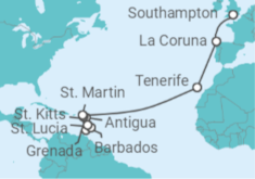 Arvia desde Antigua Cruise itinerary  - PO Cruises