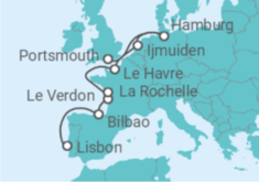 Lisbon to Portsmouth - Spain, France & Germany Cruise itinerary  - Norwegian Cruise Line