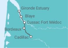A cruise in Aquitaine : the great wines of Southern France (port-to-port cruise) Cruise itinerary  - CroisiEurope