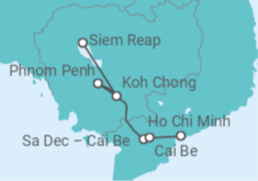 From Siem Reap to the Mekong Delta (port-to-port cruise) Cruise itinerary  - CroisiEurope