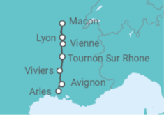 From Burgundy to the Camargue along the Saône and the Rhône Rivers (port-to-port cruise) Cruise itinerary  - CroisiEurope