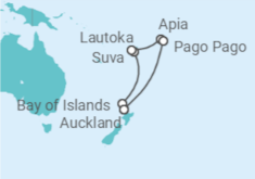 New Zealand, Fiji, Samoa, American Samoa Cruise itinerary  - Celebrity Cruises