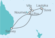 New Caledonia, Fiji, Vanuatu Cruise itinerary  - Celebrity Cruises