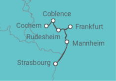 The Valley of the romantic Rhine, the Moselle and the Main (port-to-port cruise) Cruise itinerary  - CroisiEurope