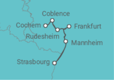 The Valley of the romantic Rhine, the Moselle and the Main (port-to-port cruise) Cruise itinerary  - CroisiEurope