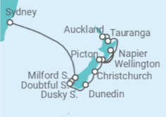 Sydney (Australia) to Auckland (New Zealand) Cruise itinerary  - Celebrity Cruises