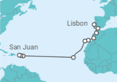 Lisbon to San Juan (Puerto Rico) Cruise itinerary  - Norwegian Cruise Line