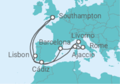 Western Med, Andalusia & Lisbon Cruise itinerary  - Cunard