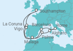 Spain & Italy Cruise itinerary  - Cunard