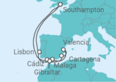 Spain, Gibraltar, Portugal Cruise itinerary  - Cunard