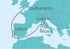 Rome to Southampton Cruise itinerary  - Cunard