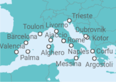 Civitavecchia (Rome) to Trieste (Italy) Cruise itinerary  - Cunard
