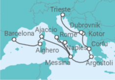 Barcelona to Trieste (Italy) Cruise itinerary  - Cunard