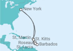 Sint Maarten, Martinique, Saint Lucia, Barbados Cruise itinerary  - Cunard