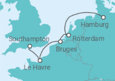 France, Belgium, Holland Cruise itinerary  - Cunard