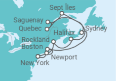 Canada, US Cruise itinerary  - Cunard