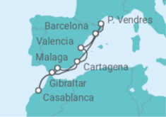 Spain, Gibraltar, Morocco Cruise itinerary  - Seabourn