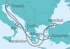 Italy, Greece, Turkey All Incl. Cruise itinerary  - MSC Cruises