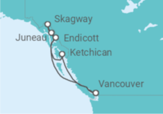 Alaska Cruise +Hotel in Vancouver +Flights Cruise itinerary  - Princess Cruises