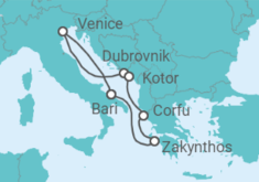 Italy, Croatia, Montenegro, Greece All Incl. Cruise itinerary  - MSC Cruises
