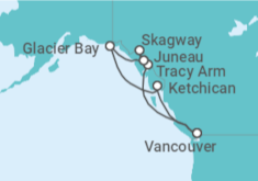 Alaska Cruise +Hotel in Vancouver +Flights Cruise itinerary  - Holland America Line