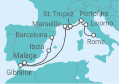 Gibraltar, Spain, France, Italy Cruise itinerary  - Princess Cruises