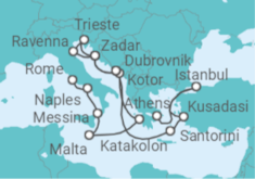 Eastern Mediterranean - Rome to Athens w/ Stays & Flights Cruise itinerary  - Princess Cruises