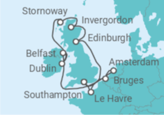 British Isles, Amsterdam, Bruges & Paris Cruise itinerary  - Norwegian Cruise Line
