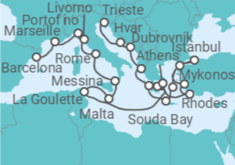 Barcelona to Trieste (Italy) Cruise itinerary  - Holland America Line