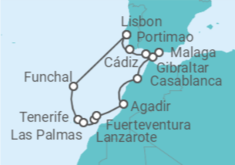 The Canaries, Portugal & Andalusia +Hotel +Flights Cruise itinerary  - Norwegian Cruise Line